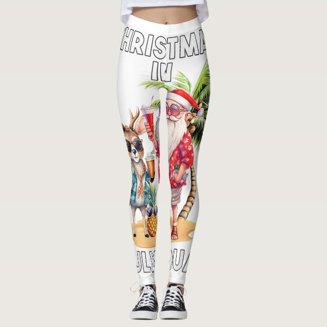 Chicago City Apparel Downtown Walking Bear Silhoue Leggings (Front)