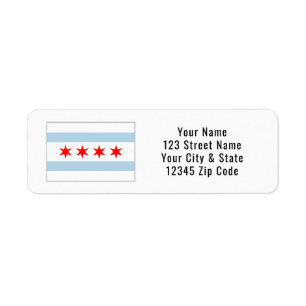 Chicago city custom print return address labels