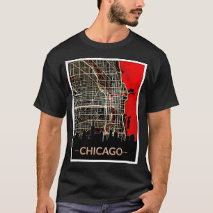 Chicago City Edition Map T-Shirt