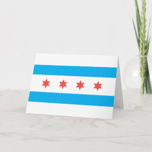 Chicago city flag card