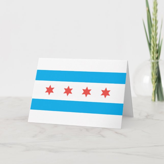 Chicago city flag card (Front)