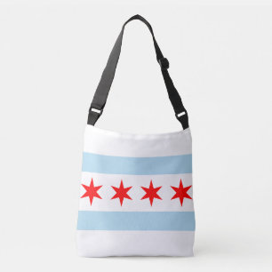Chicago city flag crossbody bag