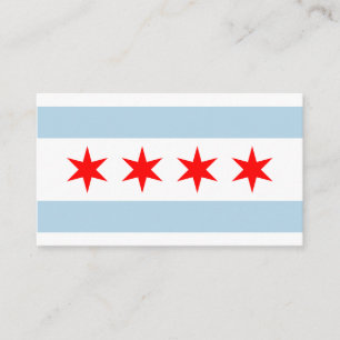 Chicago city flag custom business card template
