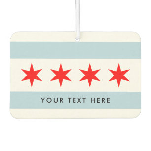 Chicago city flag personalised car air freshener