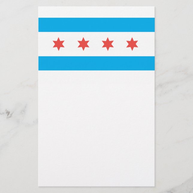 Chicago city flag stationery (Front)