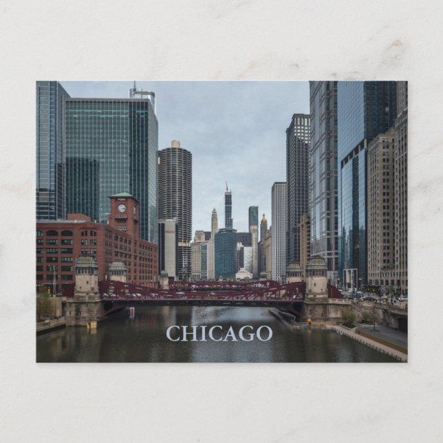Chicago City, Illinois. Custom Text Postcard (Front)