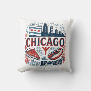 Chicago city pride cushion