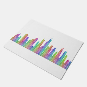 Chicago city skyline doormat