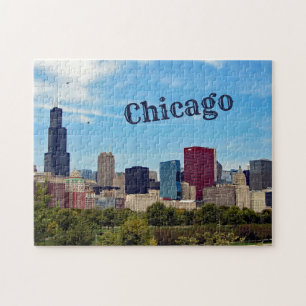 Chicago City Skyline Photo Jigsaw Puzzle