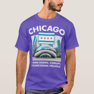 Chicago City Tourism Bean Lakeshore Pizza Hot Dog  T-Shirt