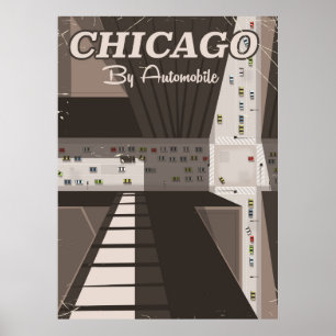 Chicago City travel poster