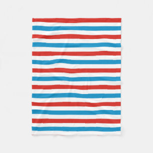 chicago city USA america flag stripes pattern blue Fleece Blanket