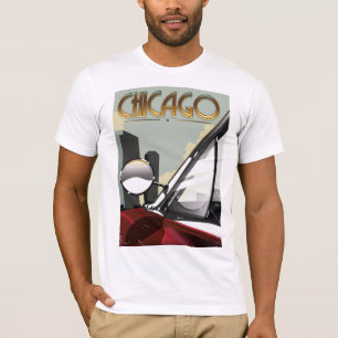 Chicago City vintage auto travel poster T-Shirt