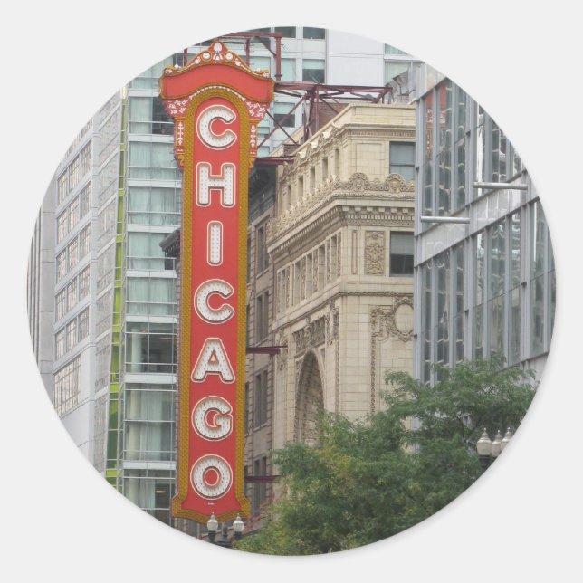 Chicago Classic Round Sticker (Front)