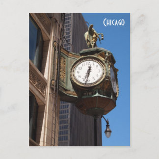 Chicago Clock Postcard