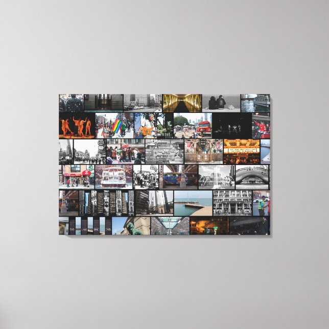 Chicago Collage Canvas Print (Front)
