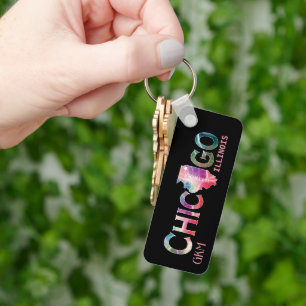 Chicago - Colourful   Key Ring