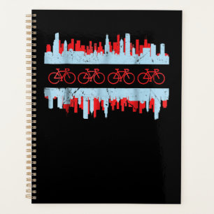 Chicago Cyclist Flag Skyline Cycling Bicycle Gift Planner
