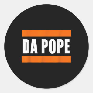 Chicago Da Pope Funny Humour Classic Round Sticker