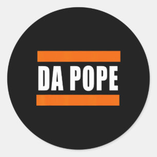 Chicago Da Pope Funny Humour Classic Round Sticker
