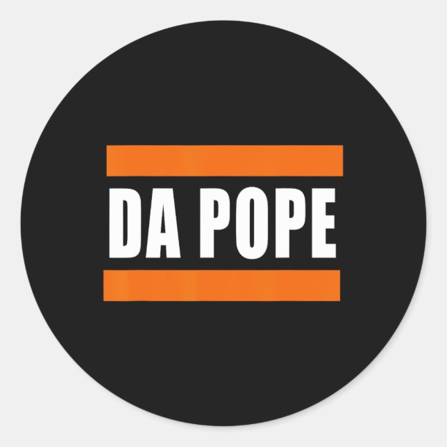 Chicago Da Pope Funny Humour  Classic Round Sticker (Front)