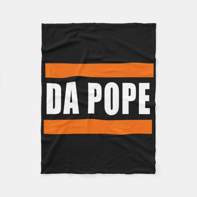 Chicago Da Pope Funny Humour  Fleece Blanket (Front)