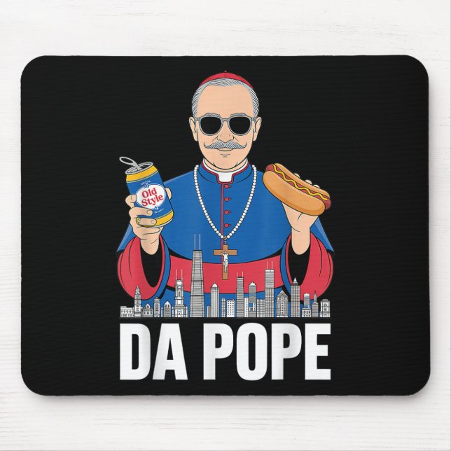 Chicago Da Pope Funny Humour  Mouse Pad (Front)