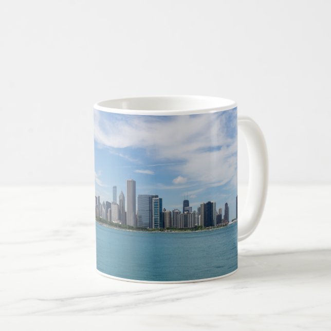 Chicago Day Cityscape Coffee Mug (Front Right)
