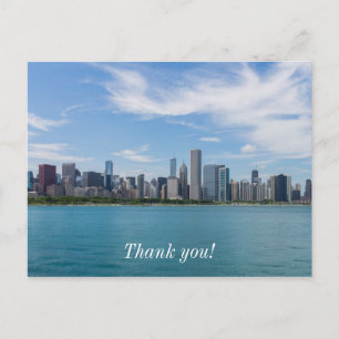Chicago Day Cityscape Thank You Postcard