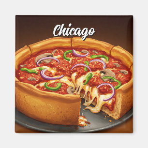 Chicago Deep Dish Pizza  Magnet