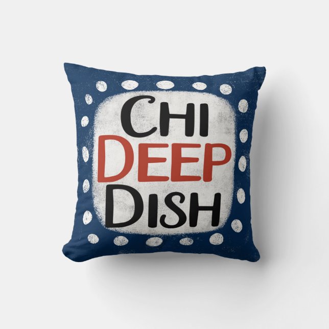 Chicago Deep Dish Throw Pillow (Front)