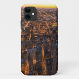 Chicago downtown at sunset iPhone 11 case
