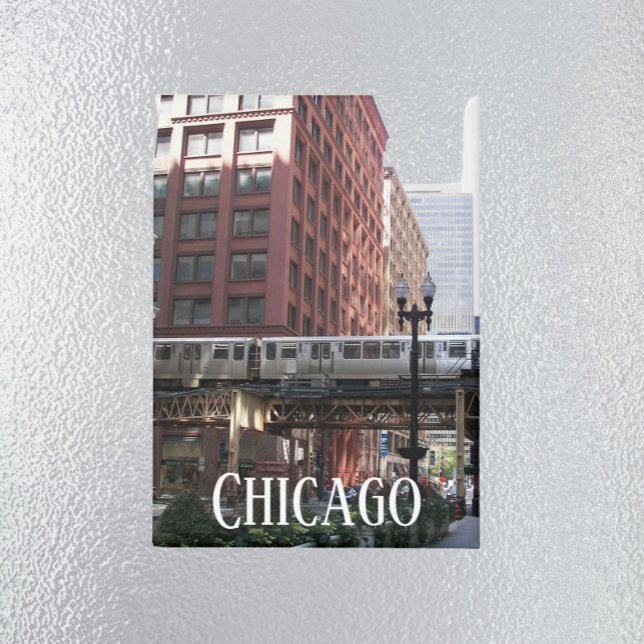 Chicago Elevated Loop Train Magnet (In Situ Fridge)