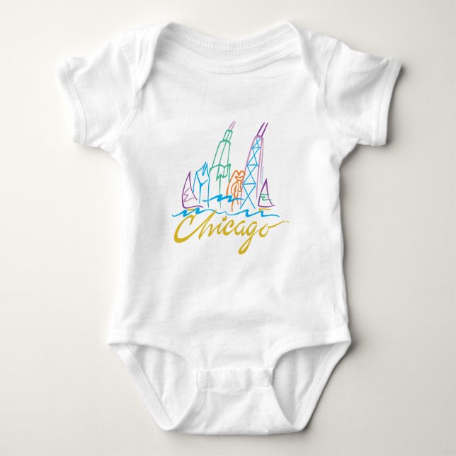 CHICAGO-EMB BABY BODYSUIT (Front)