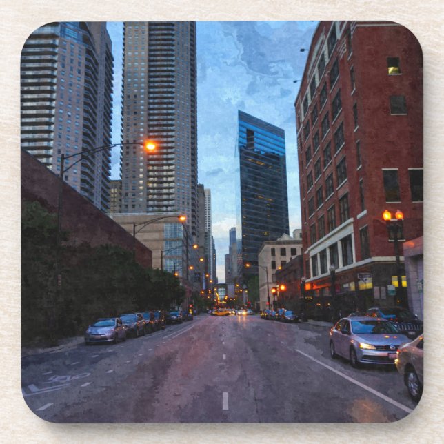 Chicago Evening Drive Coaster (Front)