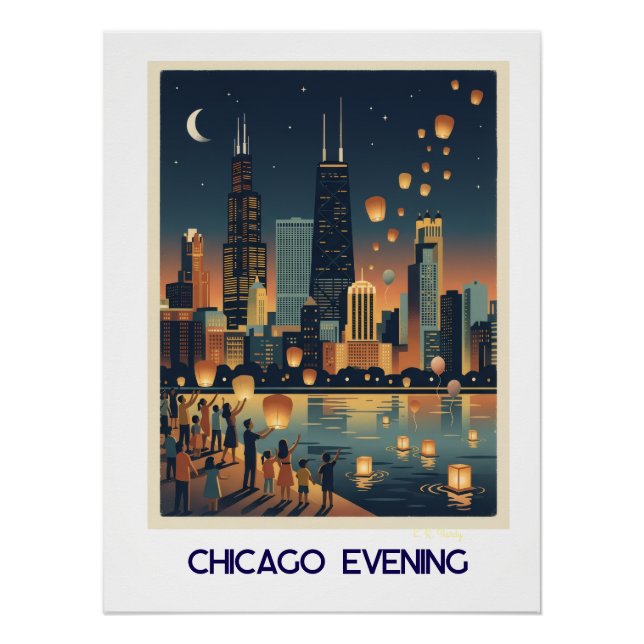 Chicago Evening Poster (Front)