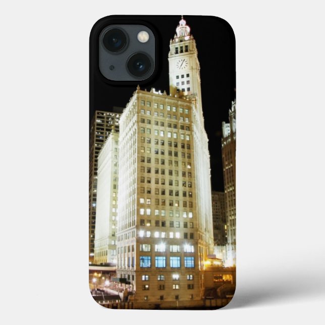 Chicago famous landmark at night Case-Mate iPhone case (Back)