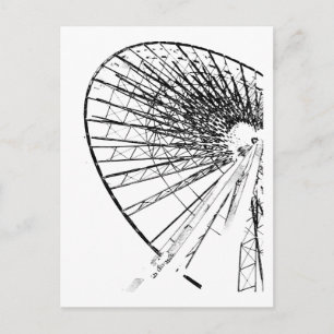 chicago ferris wheel postcard
