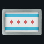 Chicago Flag Belt Buckle<br><div class="desc">Chicago Flag Feel free to modify the design according to your own preferences. You may change the design location, orientation, background colours and size. Also, you may add your own text, or slogan set its font, location and size, all in order to create the ultimate personal gift for you and...</div>