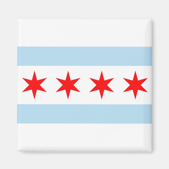 Chicago Flag Buttons Magnet (Front)