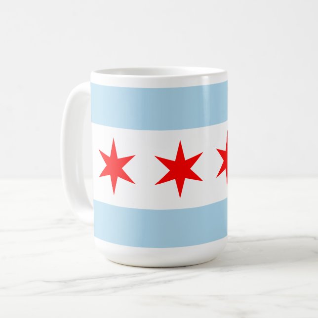 Chicago Flag Coffee Mug (Front Left)