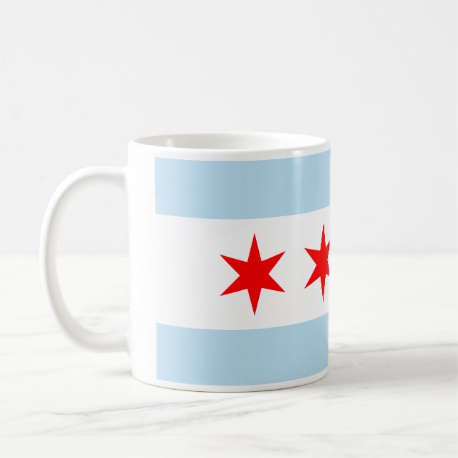 Chicago flag coffee mug (Left)