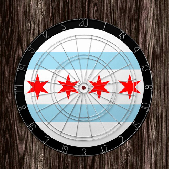 Chicago Flag Dartboard & Illinois / USA game board (Creator Uploaded)