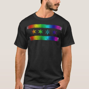Chicago Flag Gay Pride LGBT Apparel (1)  T-Shirt