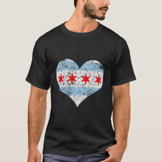 Chicago Flag He Faded T-Shirt