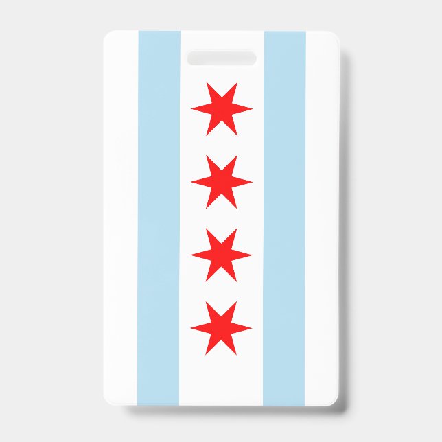 Chicago Flag ID Badge (Front)