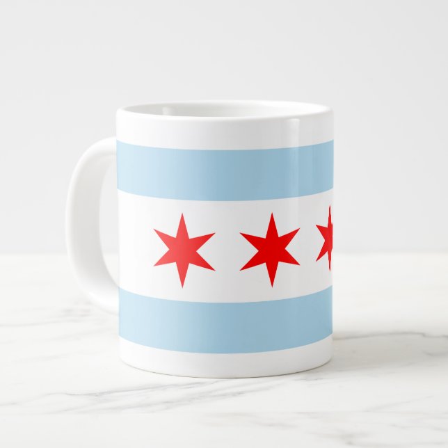 Chicago Flag Jumbo Mug (Front Left)
