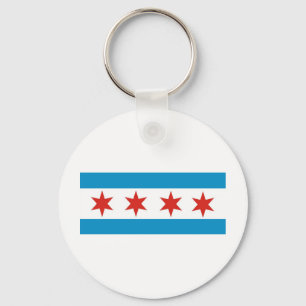 chicago flag key ring