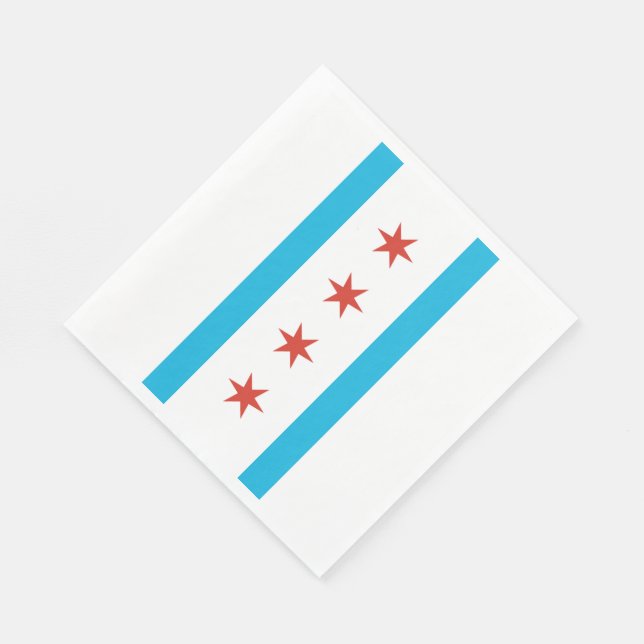 Chicago Flag Napkin (Corner)