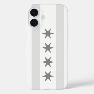 Chicago Flag Noir iPhone 16 Case